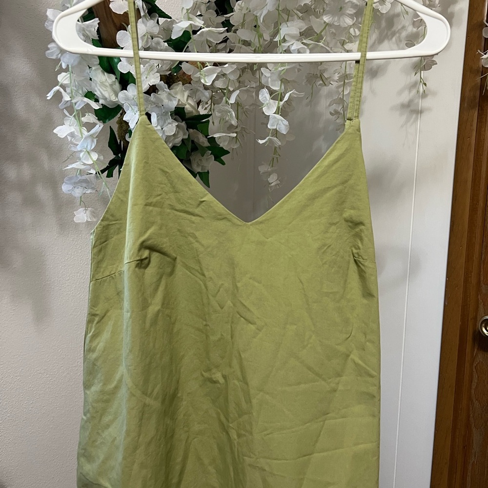 One Wednesday Boutique The Everywhere Green Halter Tiered Midi Sundress - Picture 6 of 11